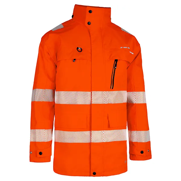 Beeswift Deltic Hi-Vis Ripstop Breathable and Waterproof Rail Jacket — Orange